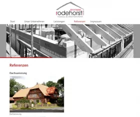 Screenshot Website: Zimmerei Rodehorst GmbH